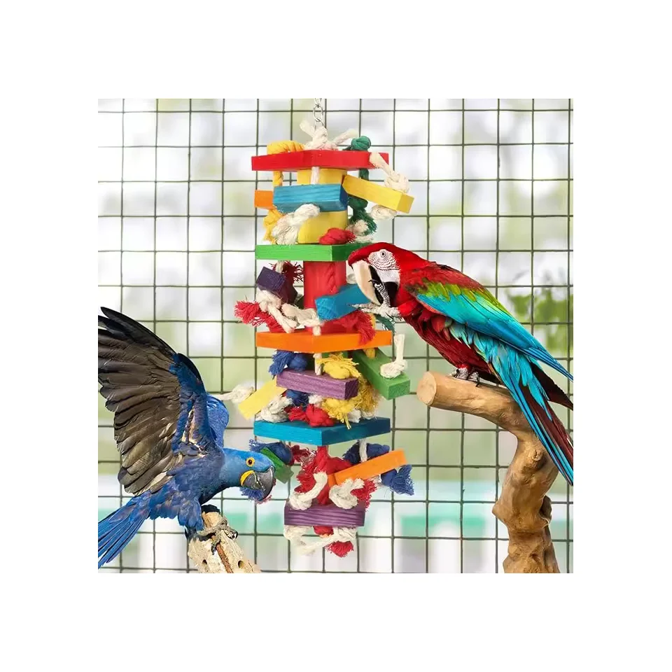 Parrot chew tower — alternate view